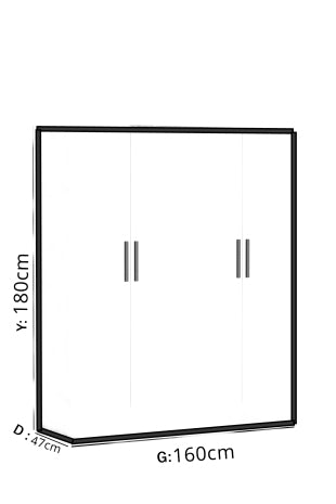 Armario milano blanco . Lujo y calidad