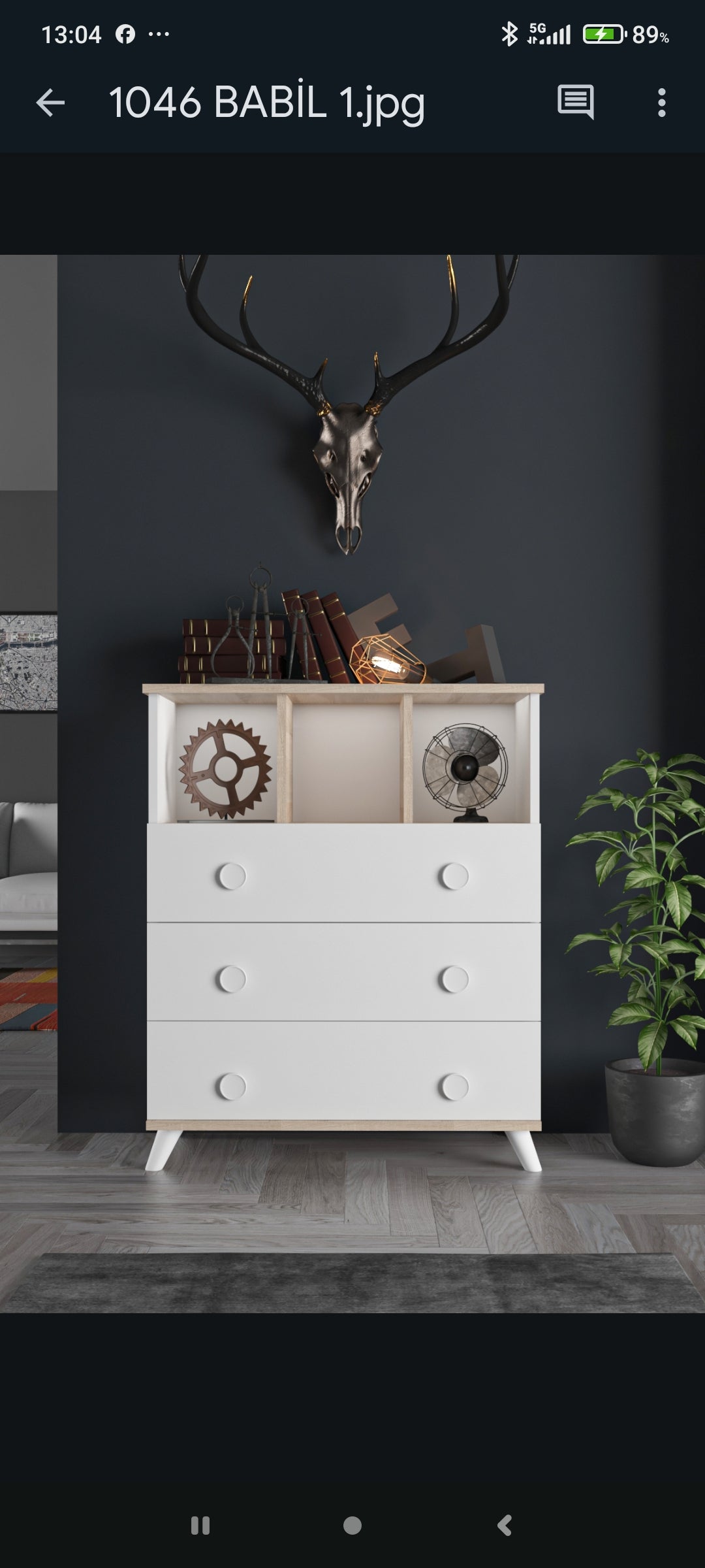 Cajonera babil blanca 3 cajones con espacio superior – Moderna y funciona