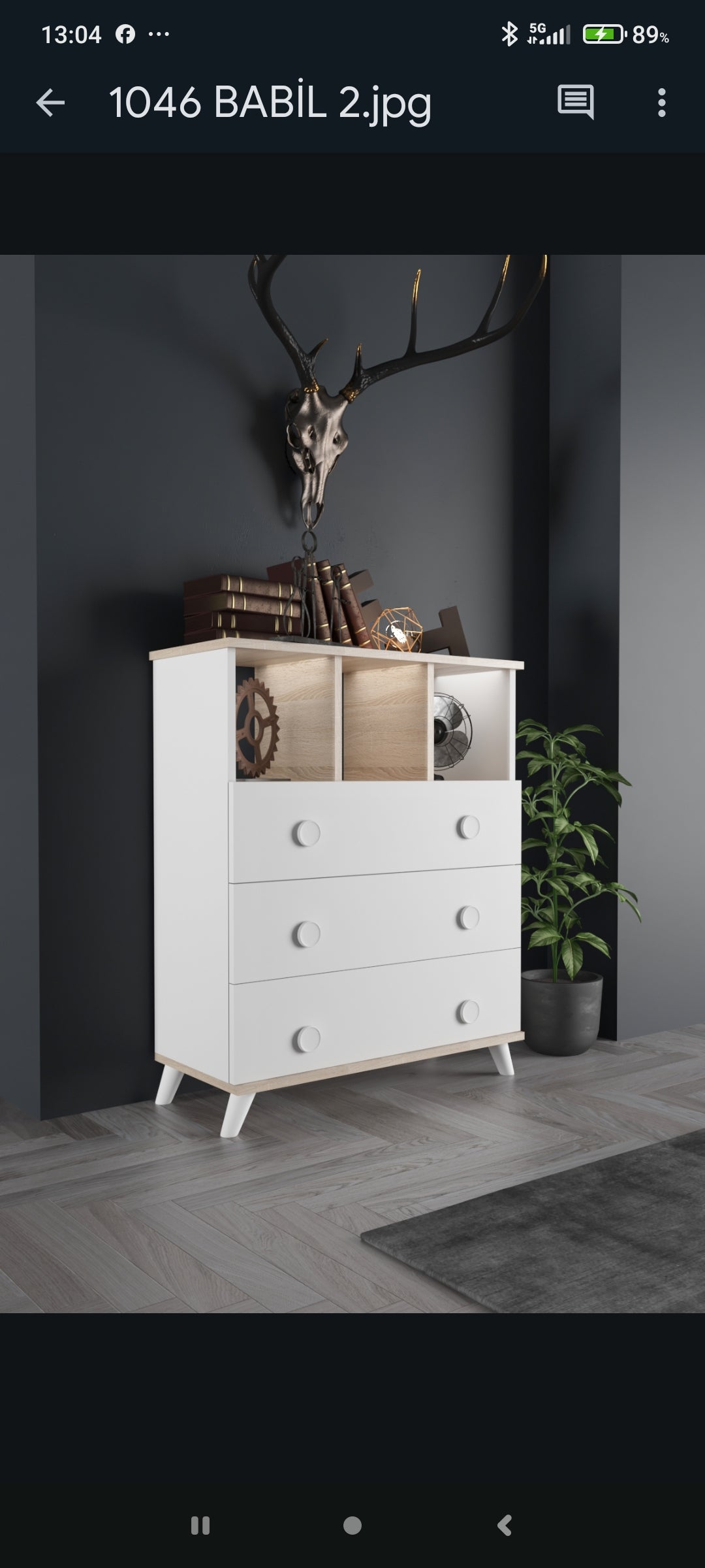 Cajonera babil blanca 3 cajones con espacio superior – Moderna y funciona