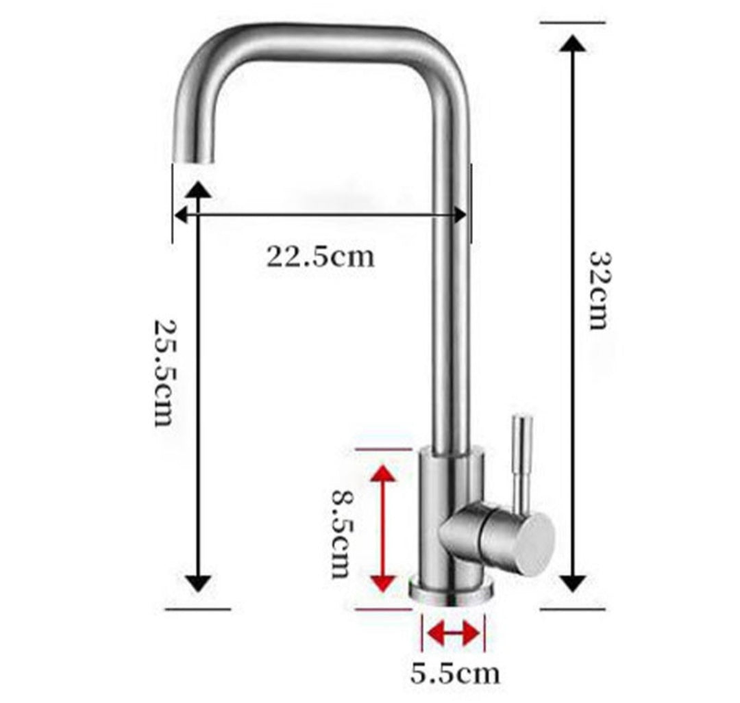Grifo de cocina satinado