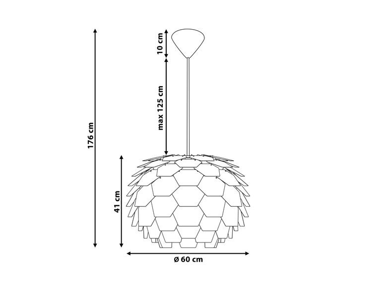 Lámpara de techo cobriza ø 60 cm