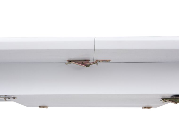 Mesa de comedor extensible blanca 150/195 x 90 cm