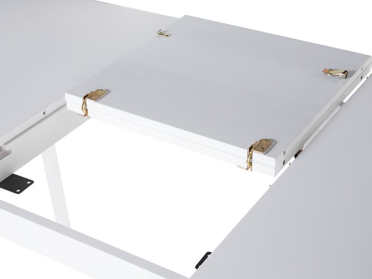 Mesa de comedor extensible blanca 150/195 x 90 cm