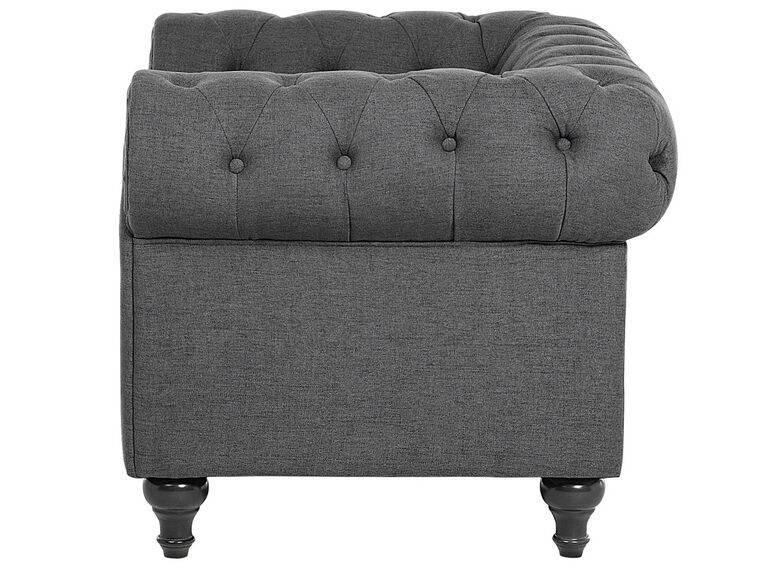 Sillón tapizado color gris CHESTERFIELD