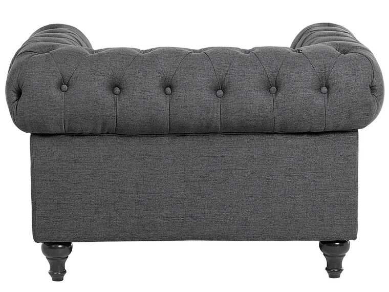 Sillón tapizado color gris CHESTERFIELD