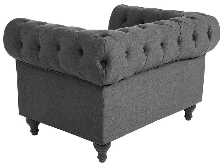 Sillón tapizado color gris CHESTERFIELD