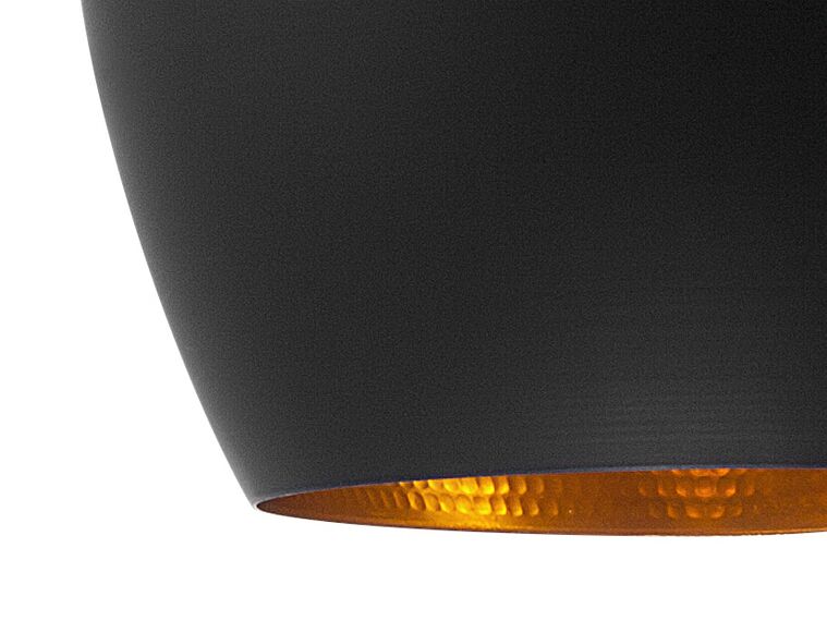 Lámpara de techo de metal negro/dorado