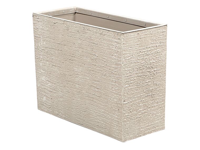Maceta rectangular beige