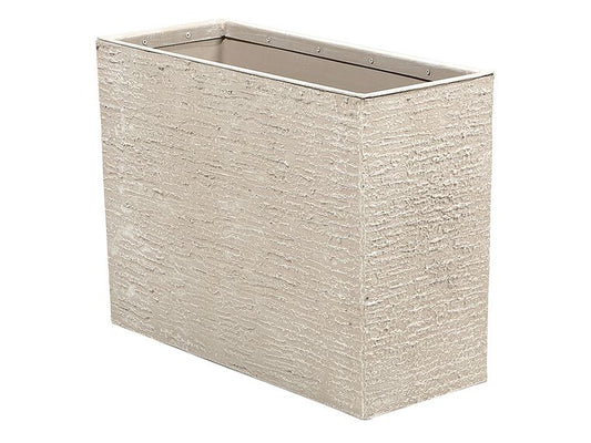 Maceta rectangular beige
