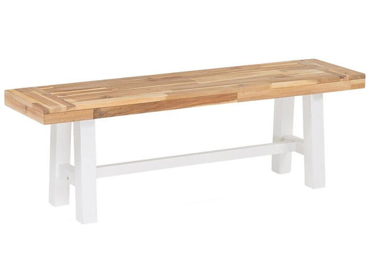 Banco de madera blanco/marrón