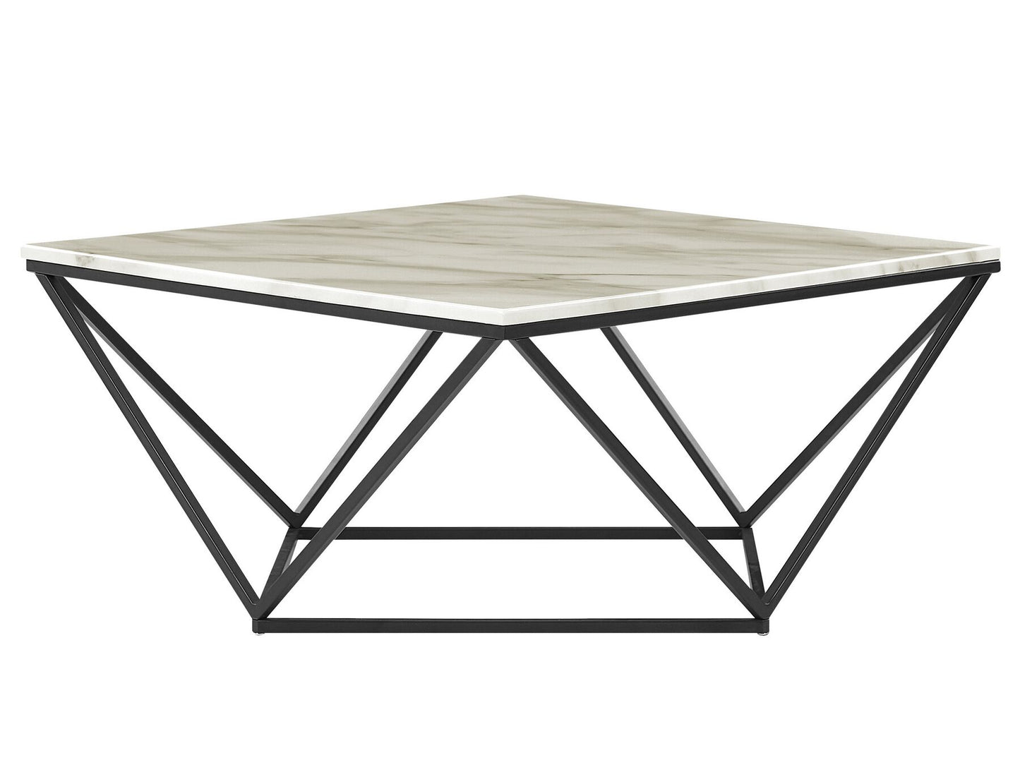 Mesa de centro MDF Efecto mármol Beige