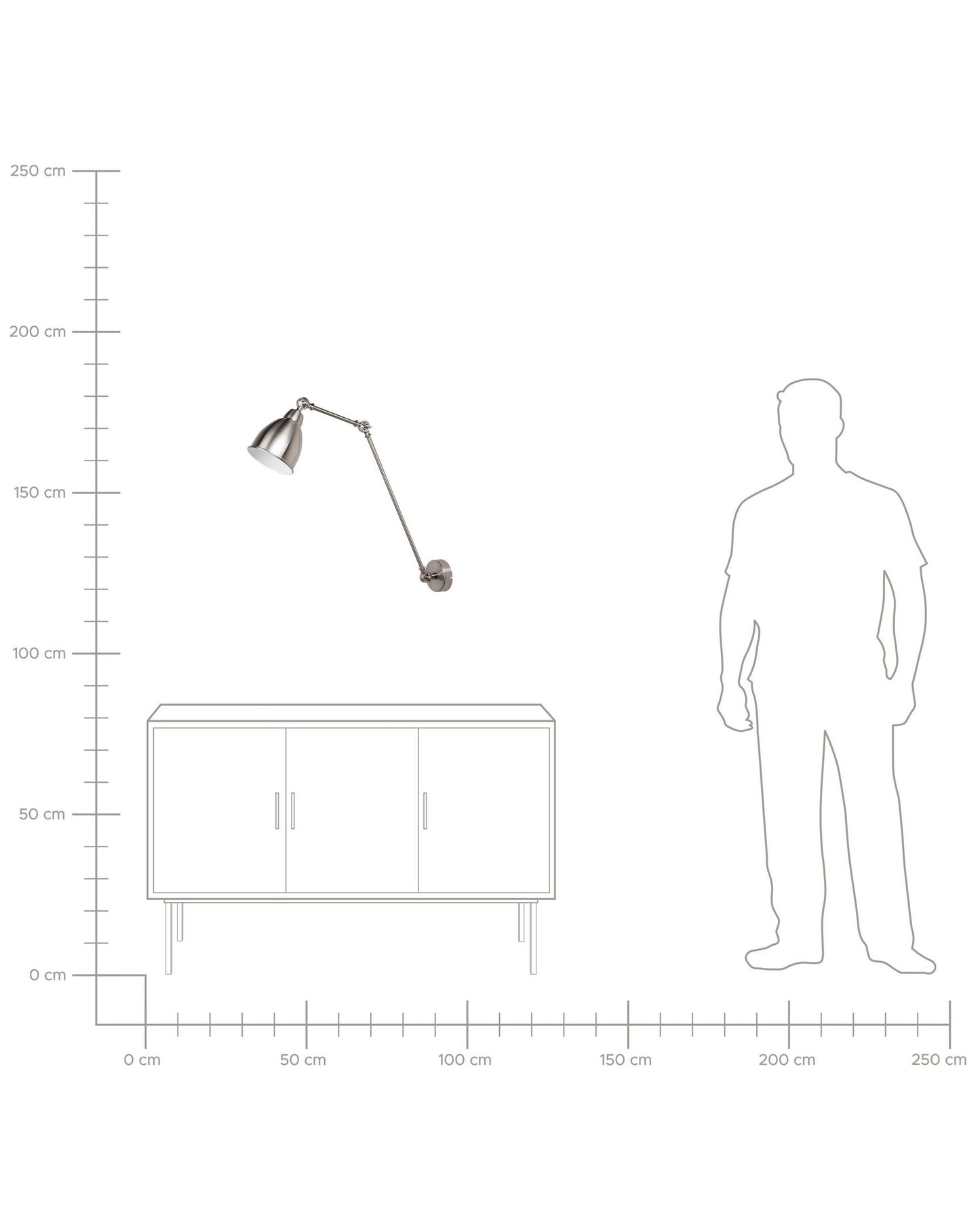 Lámpara de pared níquel