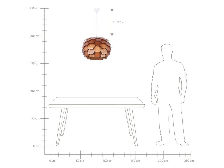 Lámpara de techo cobriza ø 60 cm