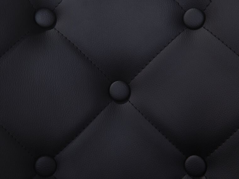 Conjunto de 2 sillas de comedor de piel sintética negra