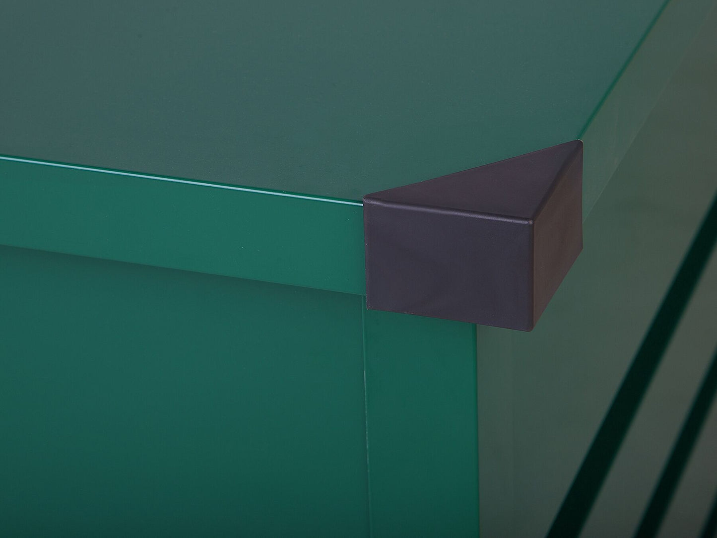 Arcón para exterior verde oscuro 132 x 62 cm