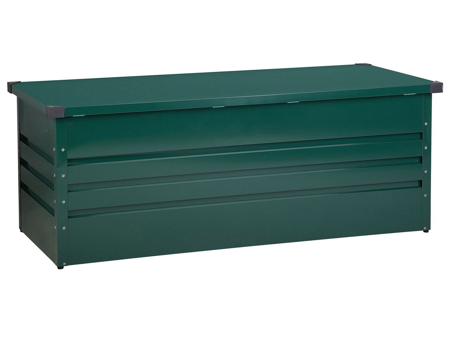 Arcón para exterior verde oscuro 132 x 62 cm