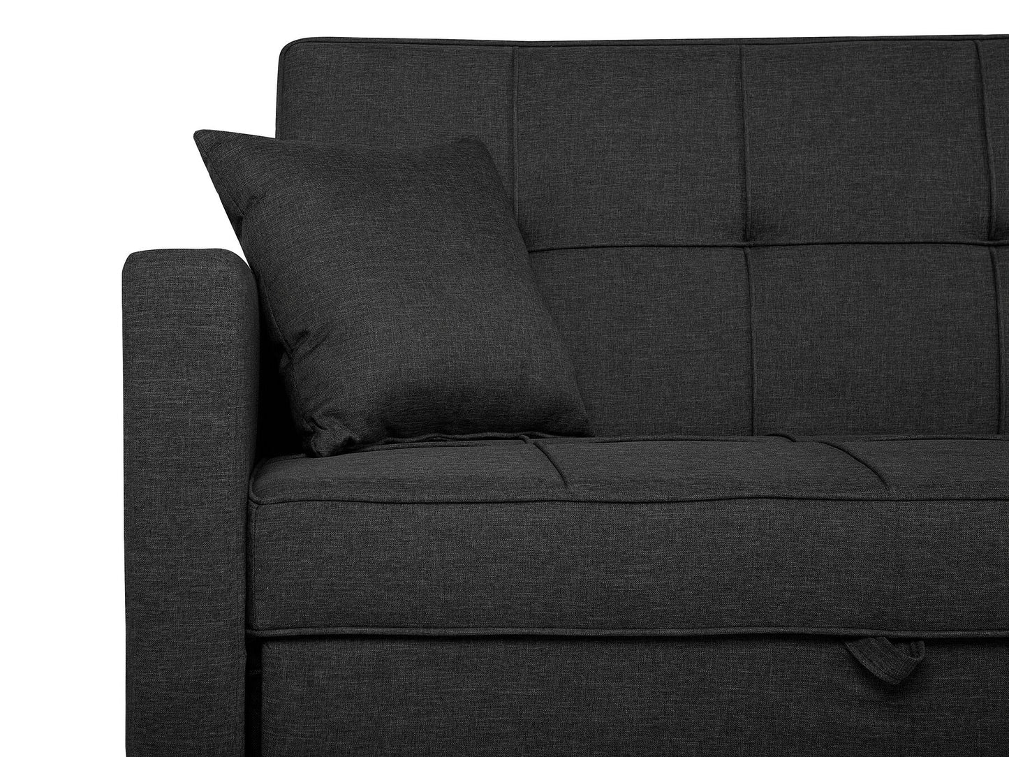 Sofá cama 3 plazas tapizado gris oscuro