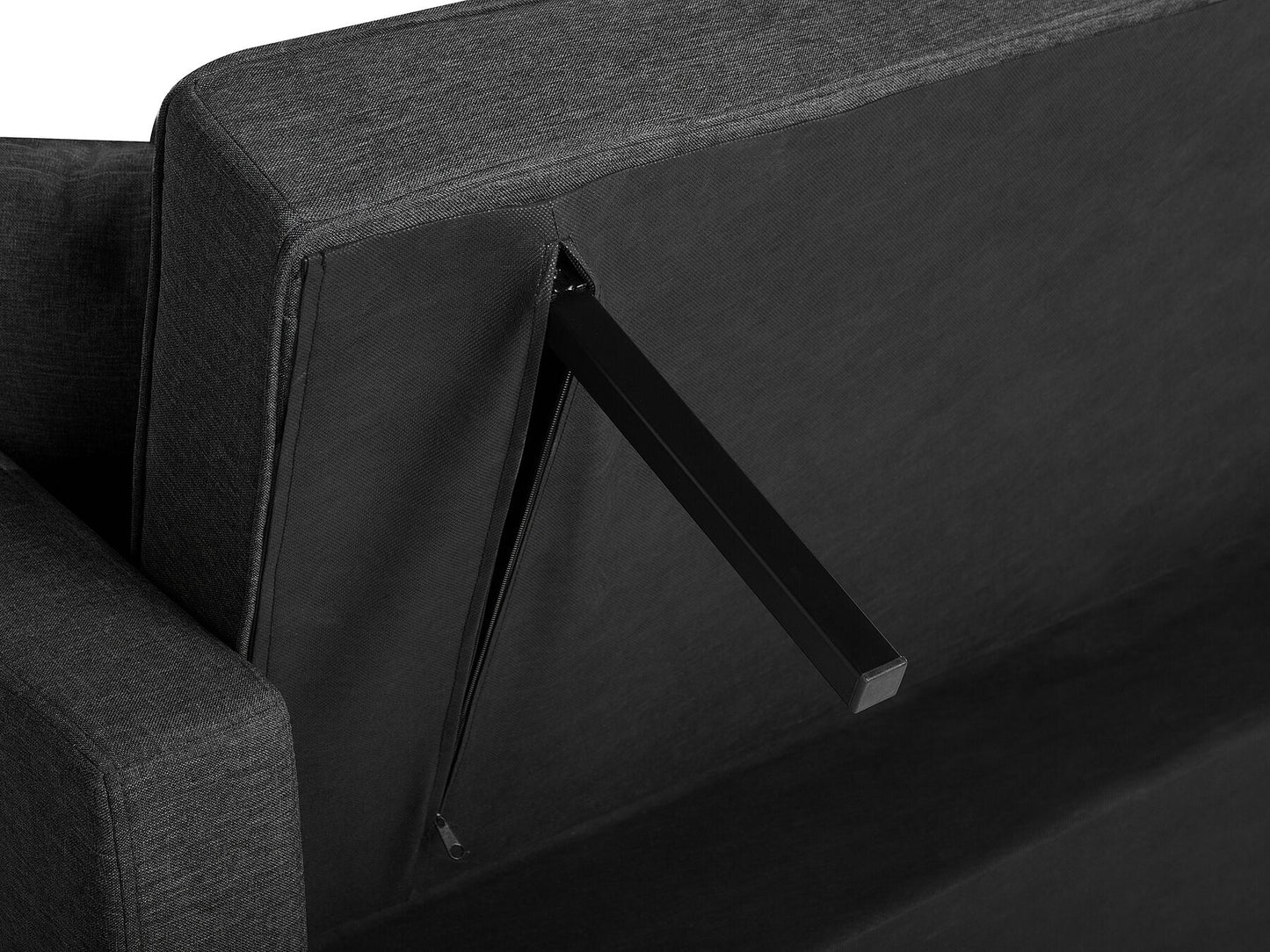 Sofá cama 3 plazas tapizado gris oscuro