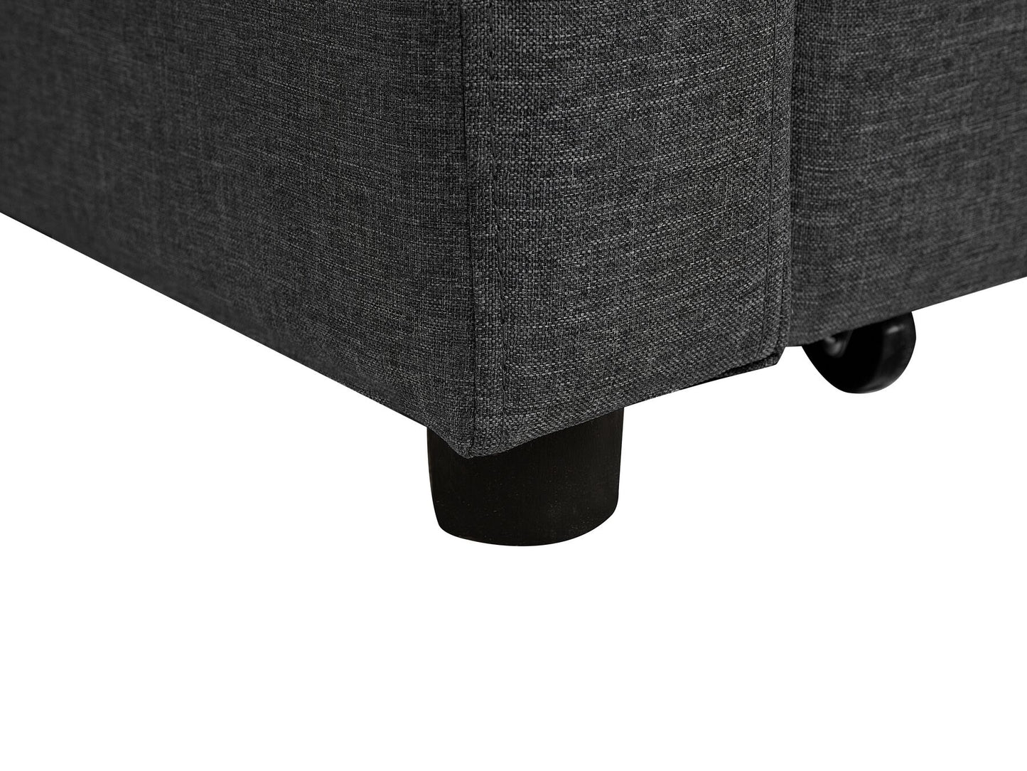 Sofá cama 3 plazas tapizado gris oscuro