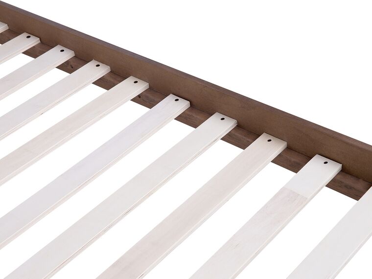 Cama con somier madera oscura 180 x 200 cm