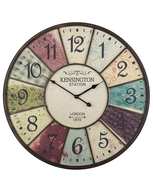 Reloj de pared multicolor