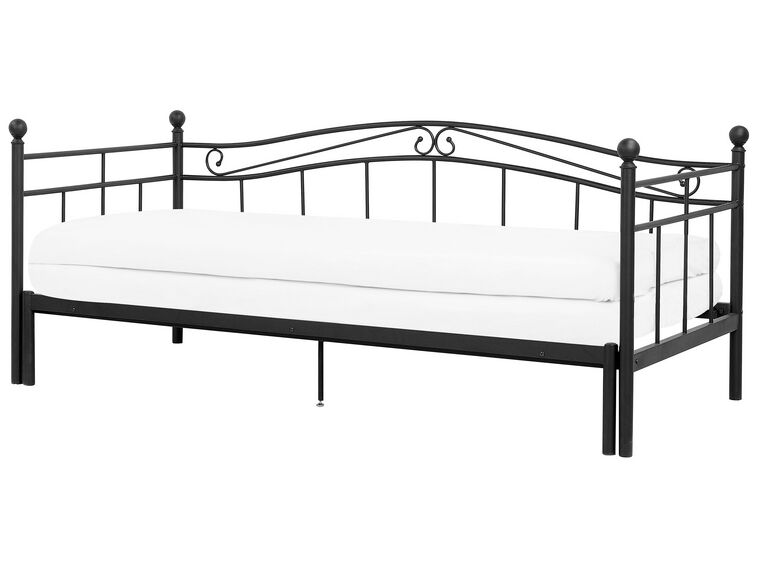 Cama con somier de metal negro 80 . 160 /200