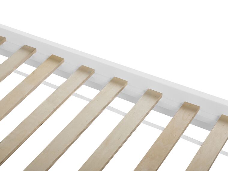 Cama con somier de madera pino blanca