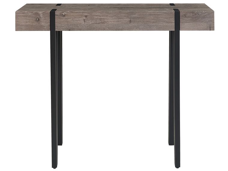 Consola madera oscura/negro