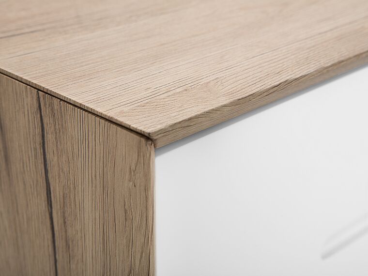 Mueble TV marrón/blanco