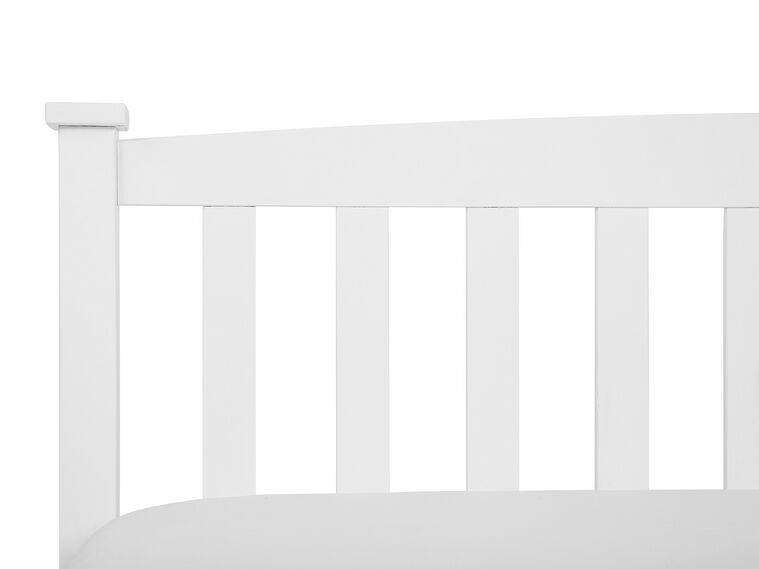 Cama con somier de madera de pino blanca 90