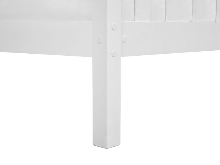 Cama con somier de madera de pino blanca 90