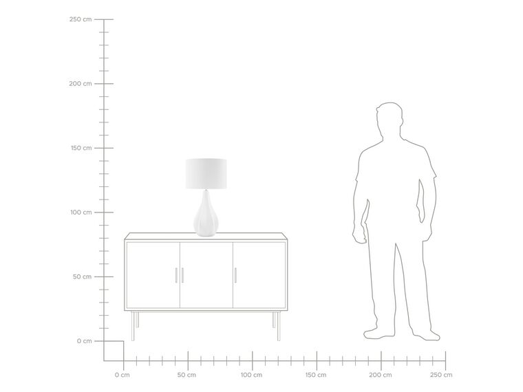 Lámpara de mesa blanca