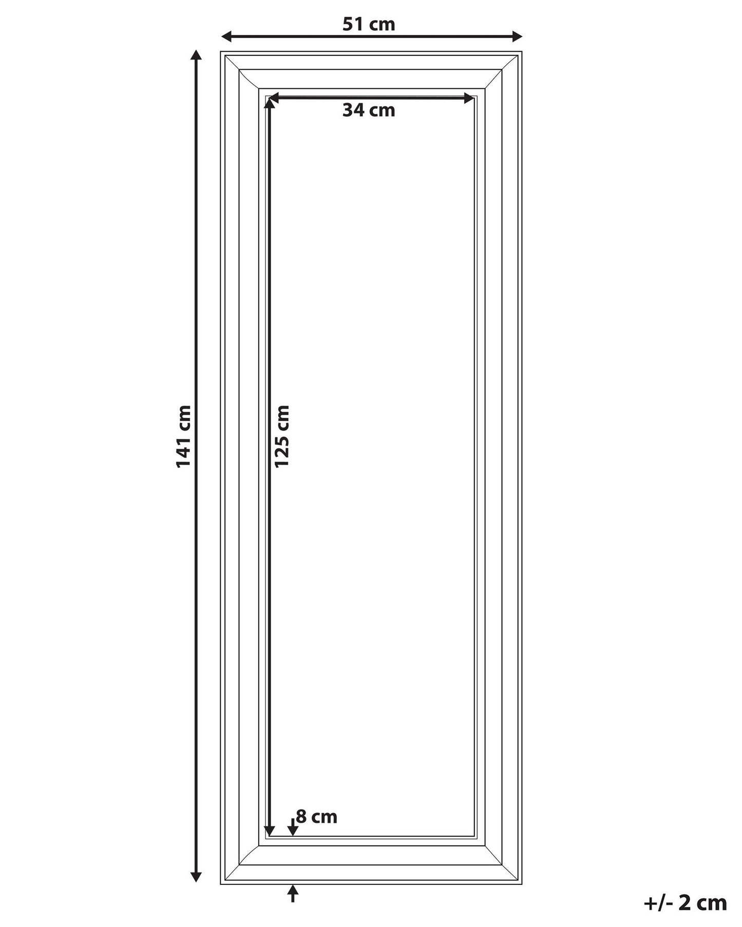 Espejo 141 cm Dorado
