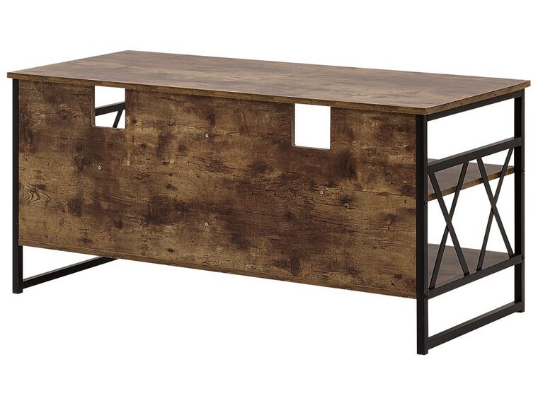 Mueble TV madera oscura/negro