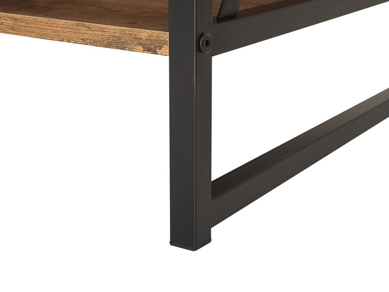 Mueble TV madera oscura/negro