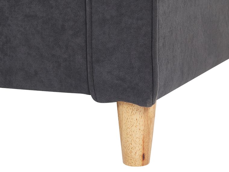 Sofá 2 plazas de terciopelo gris oscuro