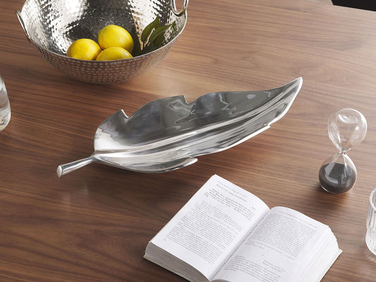 Plato decorativo plateado 49 cm
