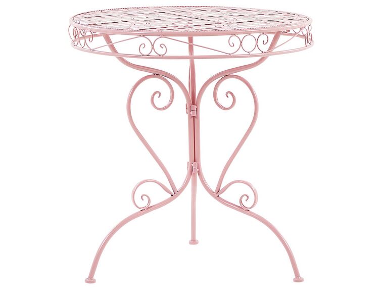 Conjunto de balcón de metal rosa