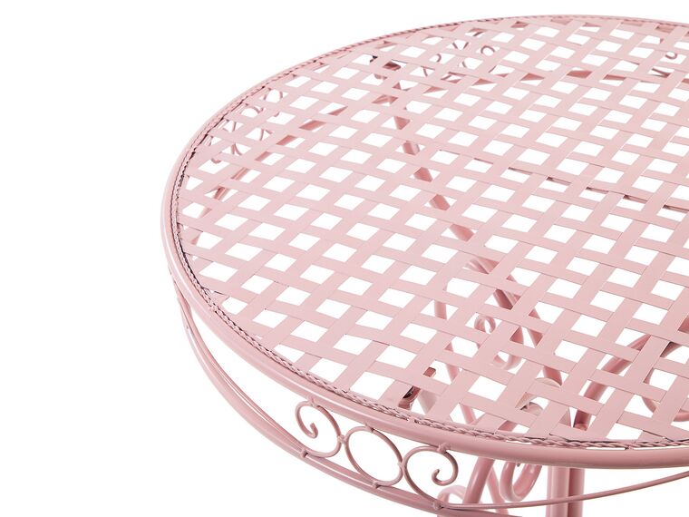 Conjunto de balcón de metal rosa