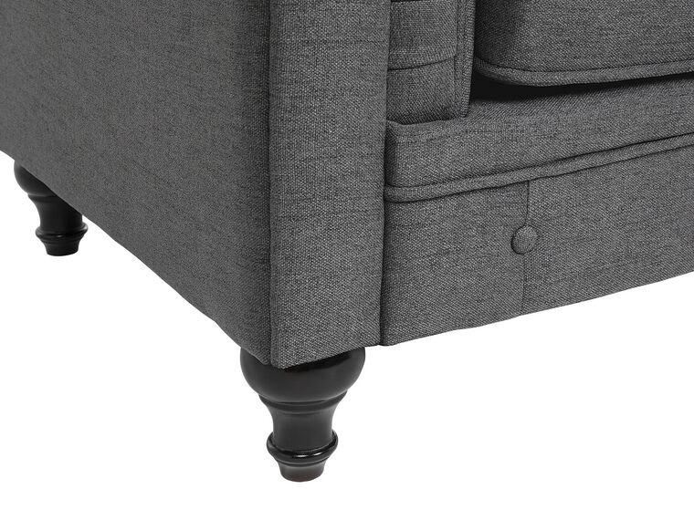 Sillón tapizado color gris CHESTERFIELD