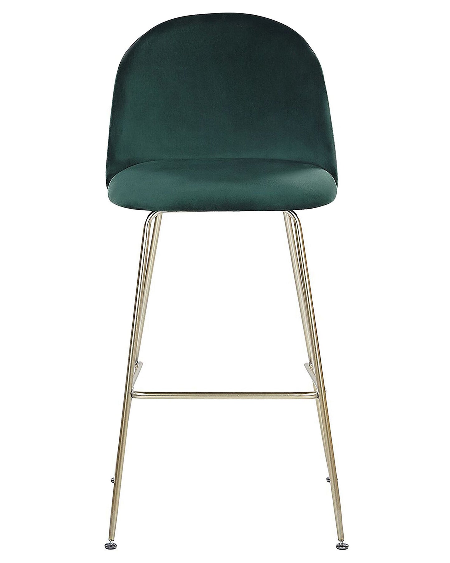 Conjunto de 2 Sillas de bar Terciopelo Verde esmeralda
