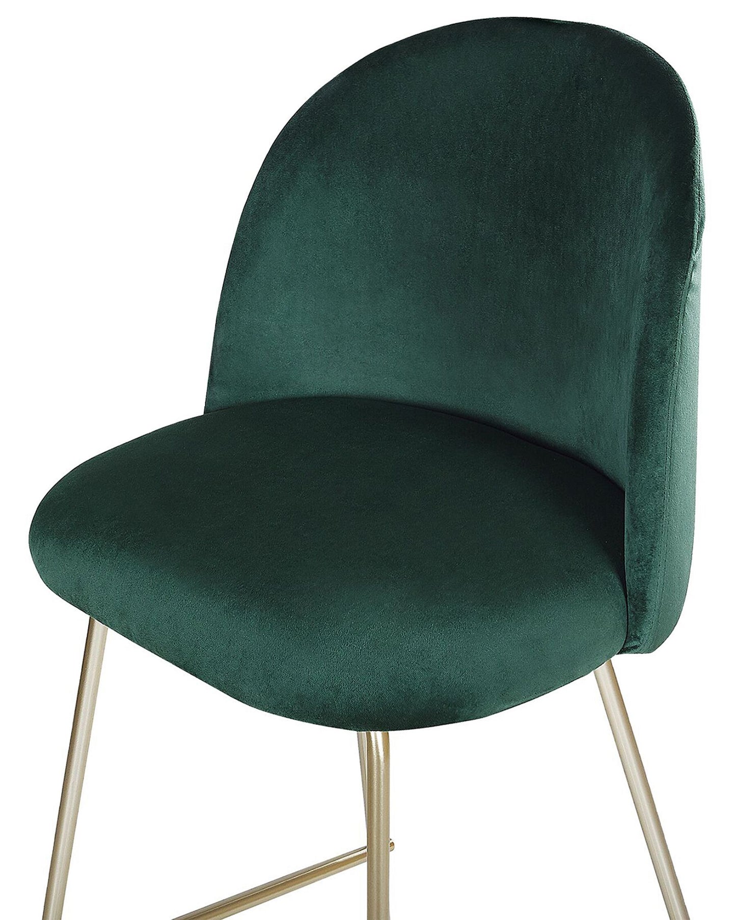 Conjunto de 2 Sillas de bar Terciopelo Verde esmeralda