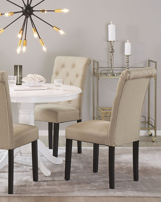 Conjunto de 2 Sillas de comedor Tejido Arena
