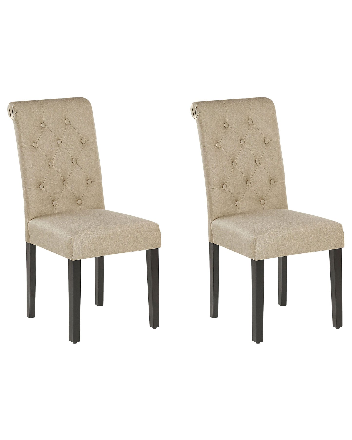 Conjunto de 2 Sillas de comedor Tejido Arena