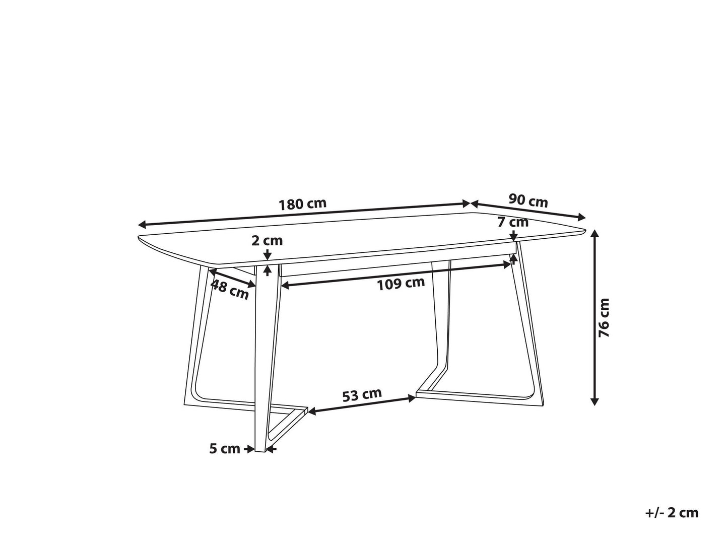 Mesa de comedor madera oscura 180 x 90 cm