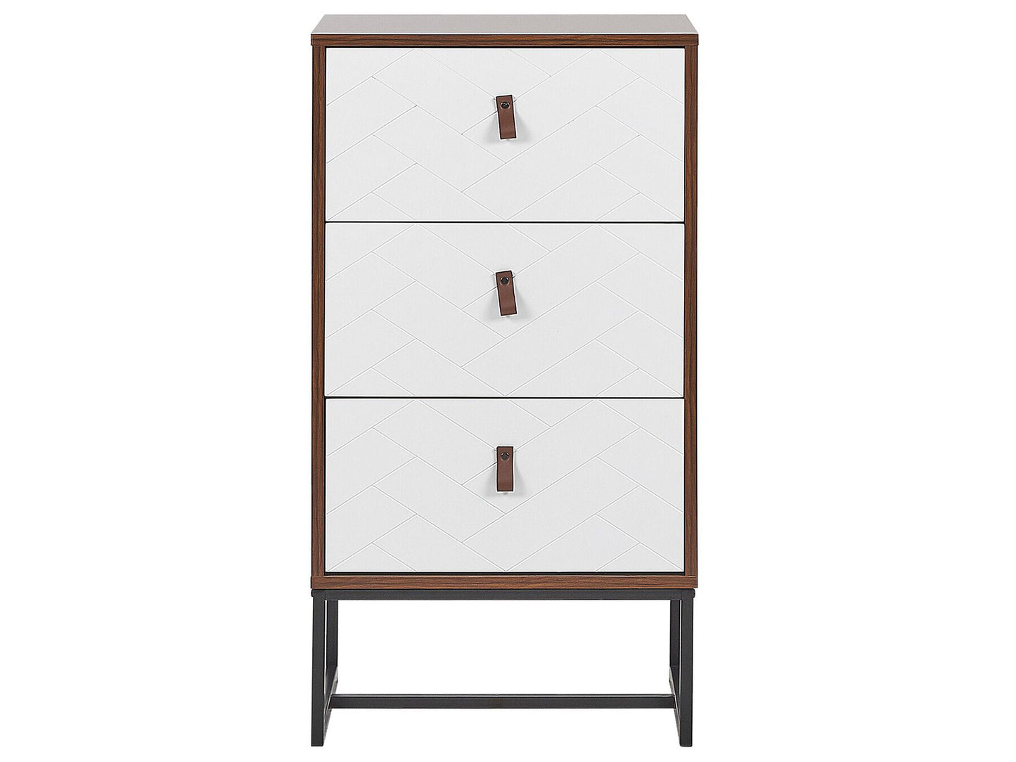Cómoda madera oscura/blanco