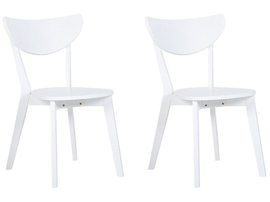 Conjunto de 2 sillas de comedor blancas