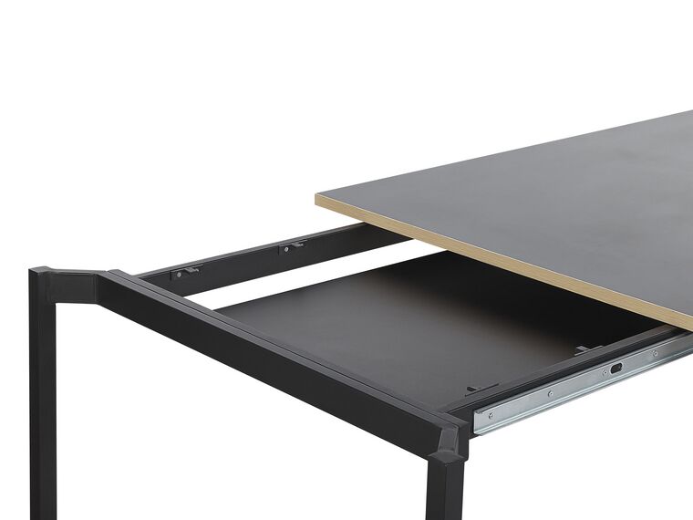 Mesa de comedor extensible negra