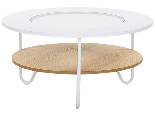 Mesa de centro blanco/madera
