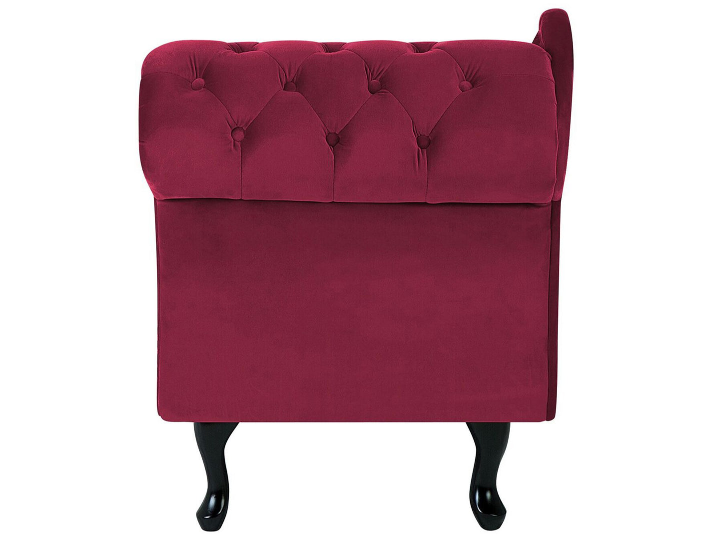 Chaise longue de terciopelo borgoña derecho